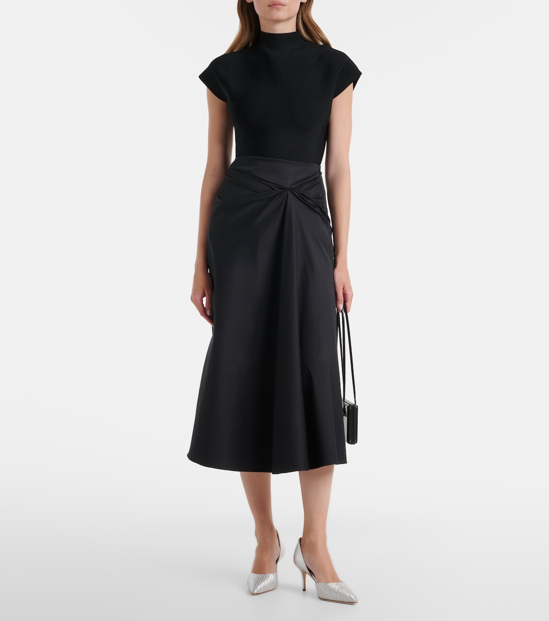 Taylerbinu leather-trimmed woven pumps | Manolo Blahnik