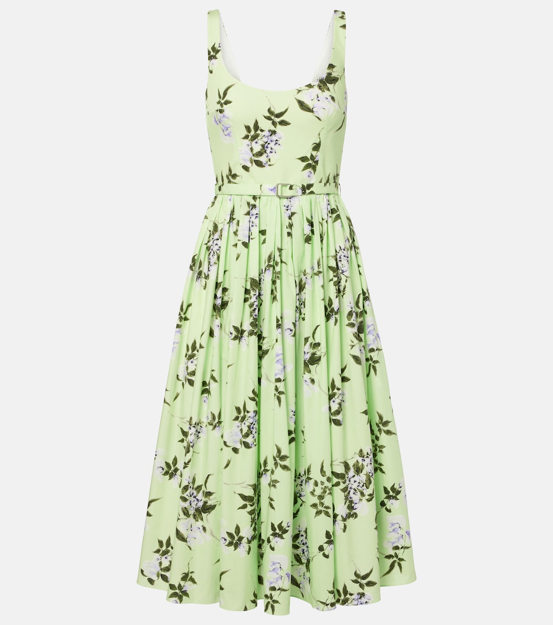 Eglantine floral belted cotton midi dress | Emilia Wickstead