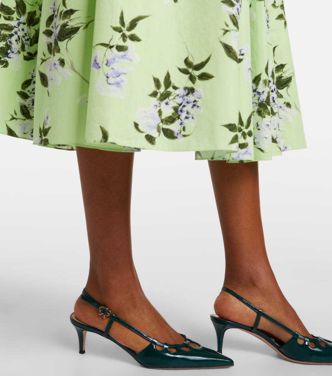Eglantine floral belted cotton midi dress | Emilia Wickstead