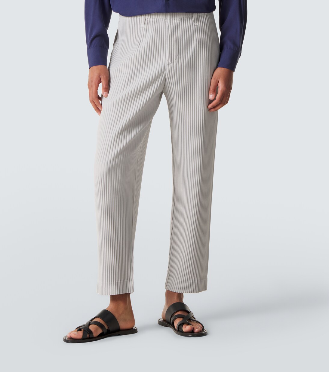 Basics pleated straight pants | Homme Plissé Issey Miyake