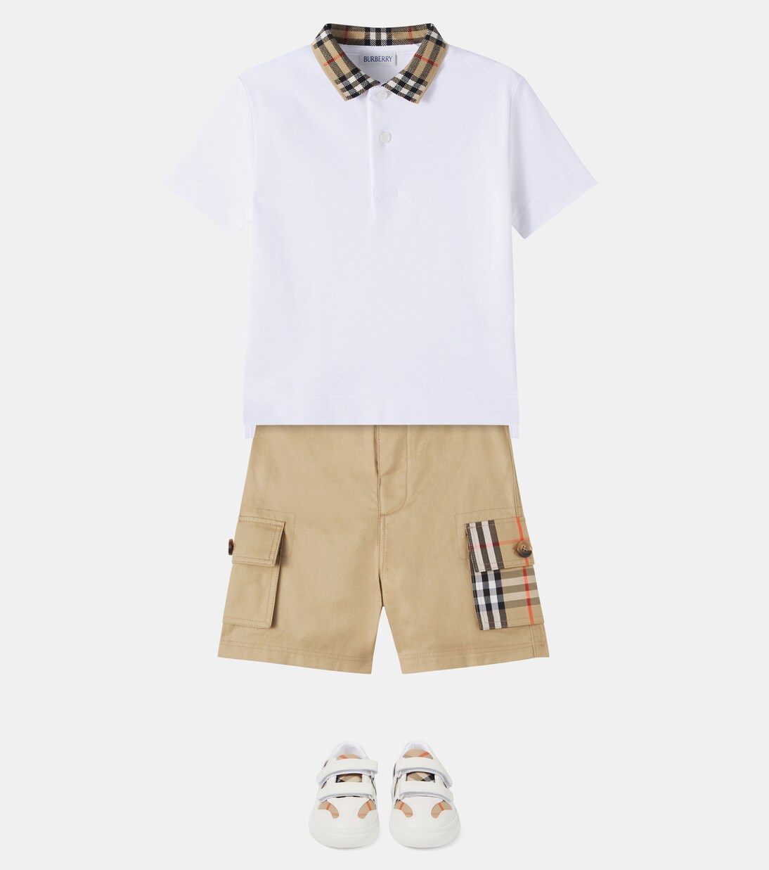 Burberry Check cotton piqué polo shirt | Burberry Kids