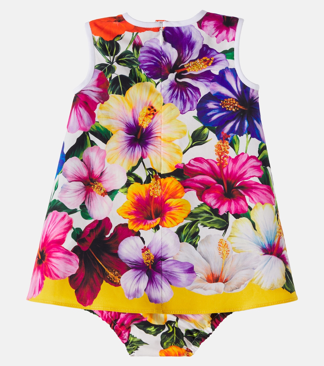 Baby floral cotton dress and bloomers set | Dolce&Gabbana Kids