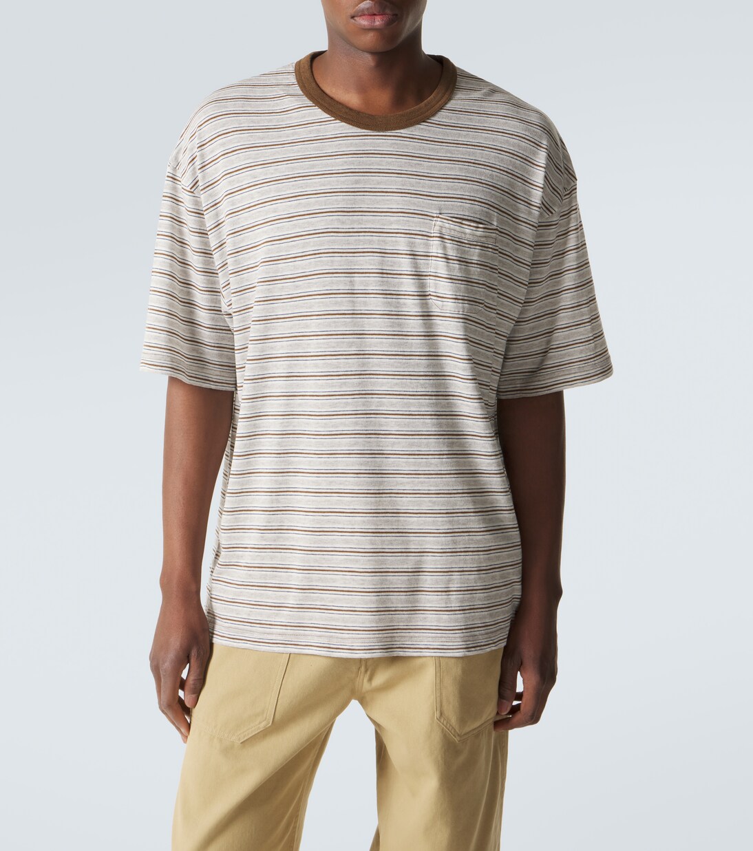 Mondo Border wool and cotton T-shirt | Visvim
