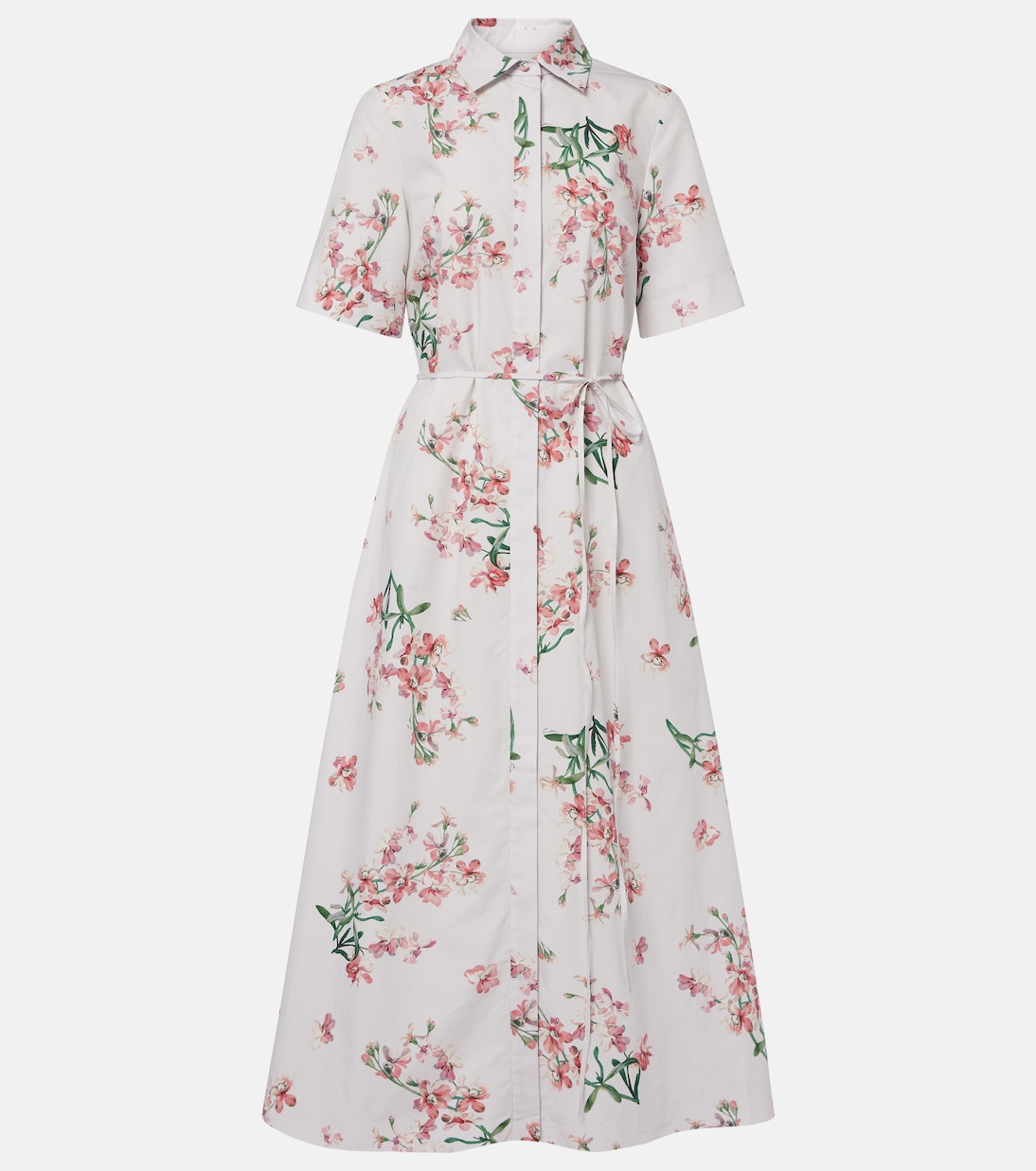 Vestido camisero de algodón floral | Erdem