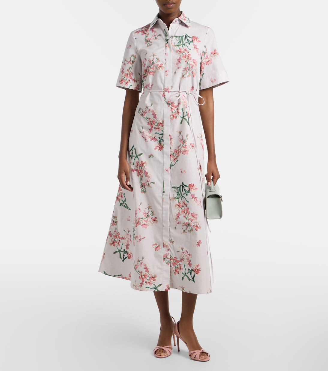 Vestido camisero de algodón floral | Erdem