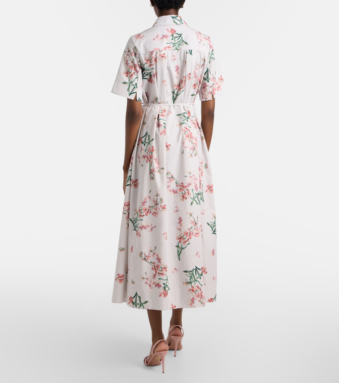 Vestido camisero de algodón floral | Erdem