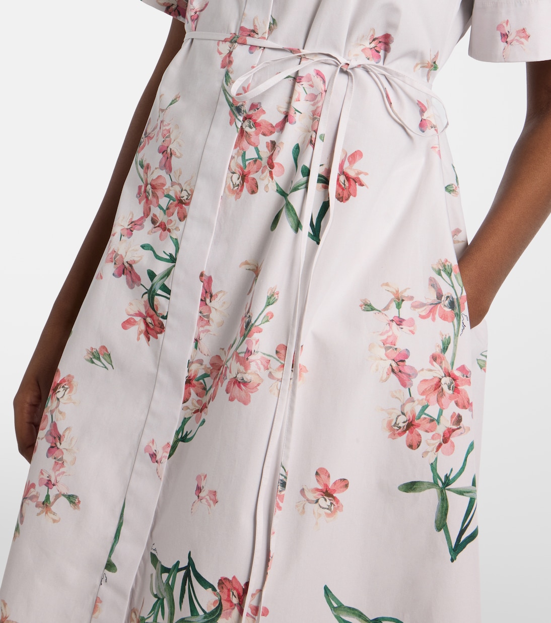 Vestido camisero de algodón floral | Erdem