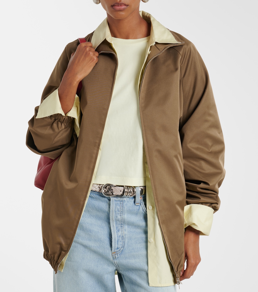 Adine cropped cotton jersey T-shirt | Agolde