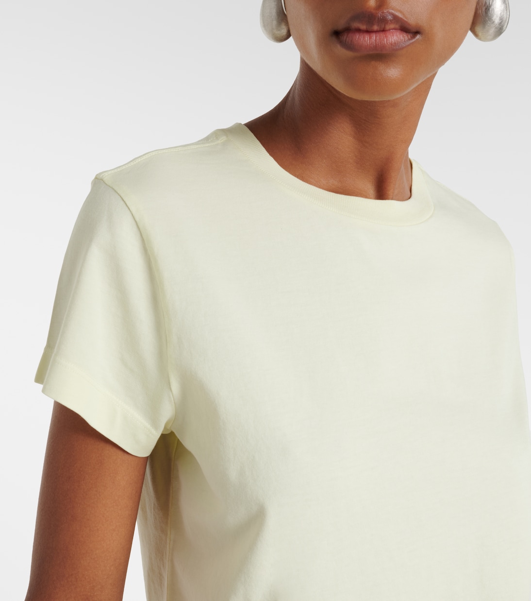 Adine cropped cotton jersey T-shirt | Agolde