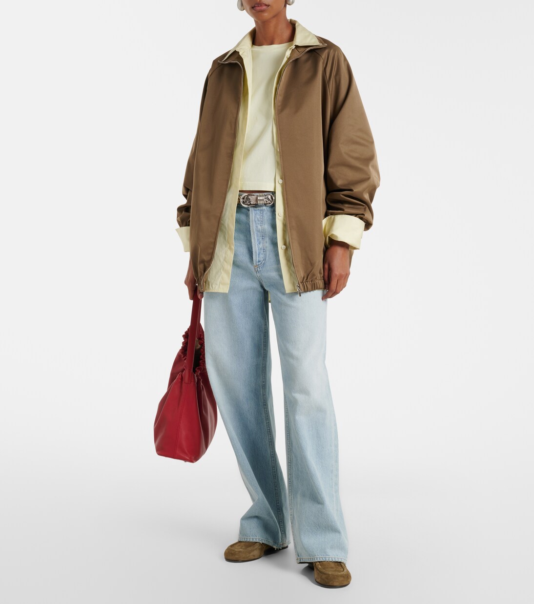 Adine cropped cotton jersey T-shirt | Agolde