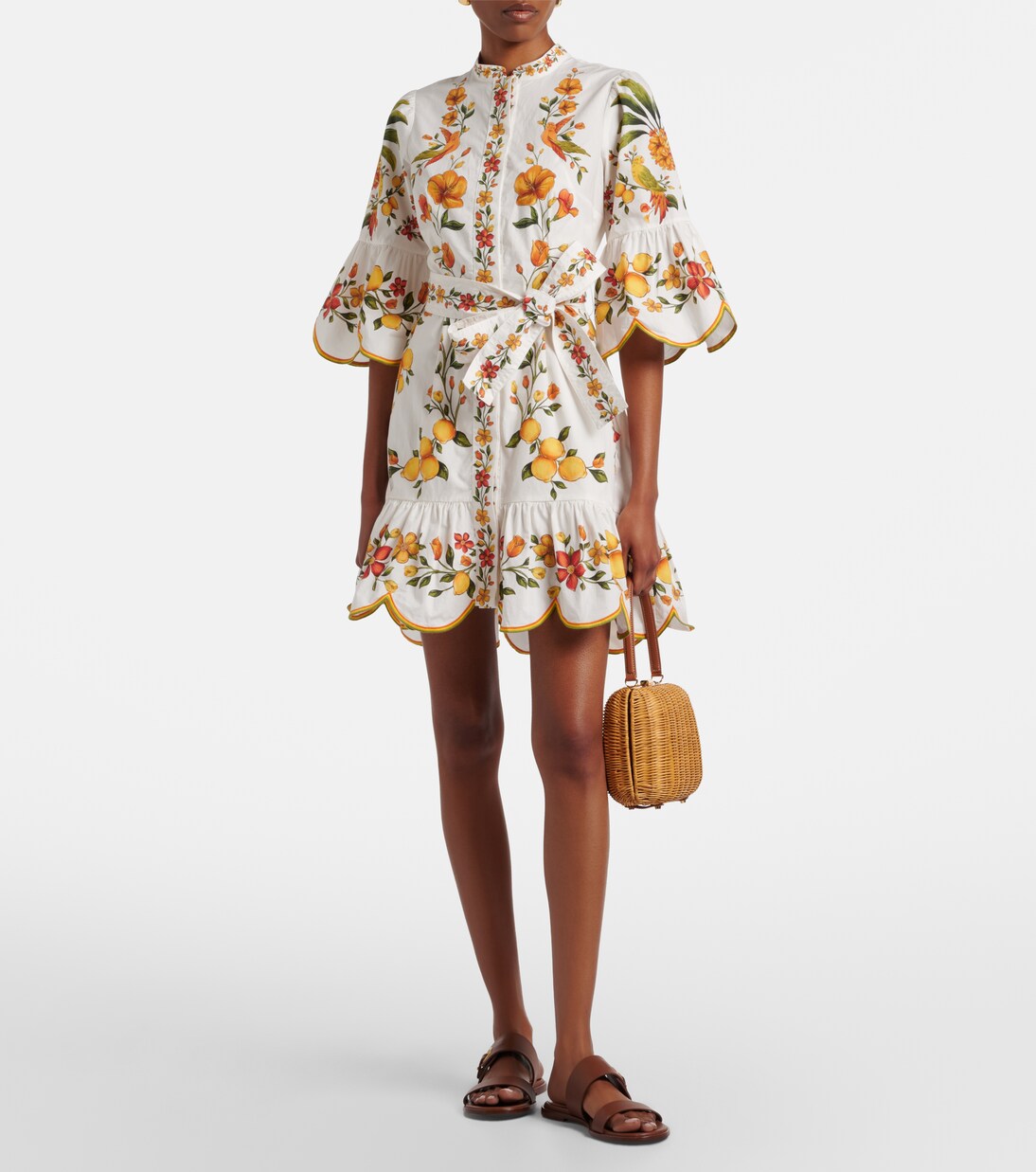 Lemon Bouquet cotton minidress | Farm Rio