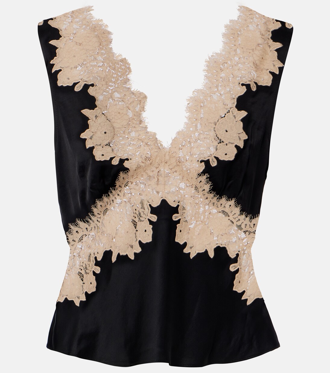 Emmie lace-trimmed satin top | Rixo