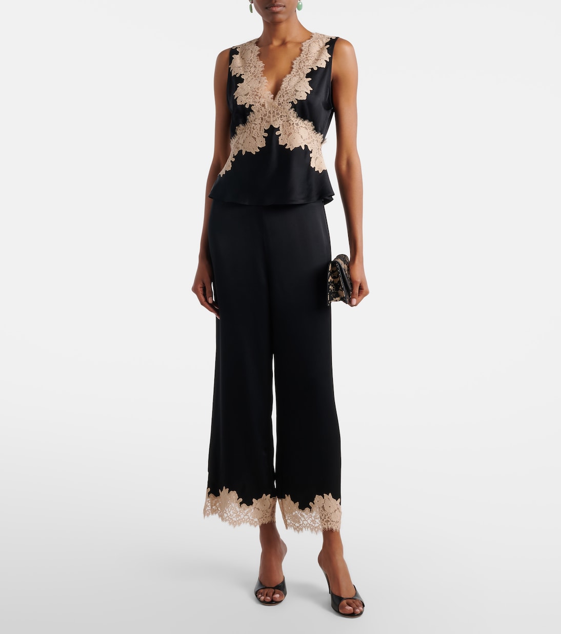 Emmie lace-trimmed satin top | Rixo