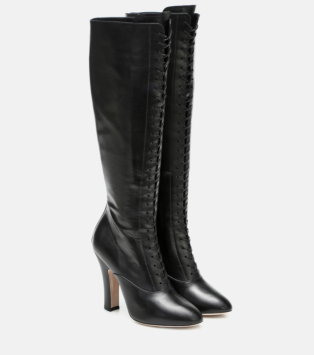 Leather knee-high boots | Miu Miu