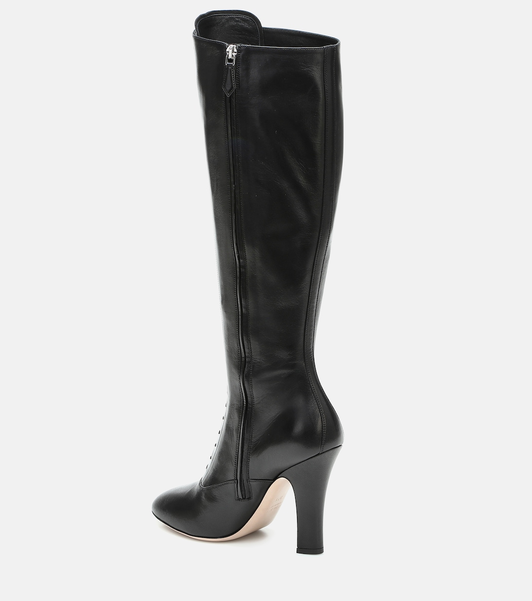 Leather knee-high boots | Miu Miu