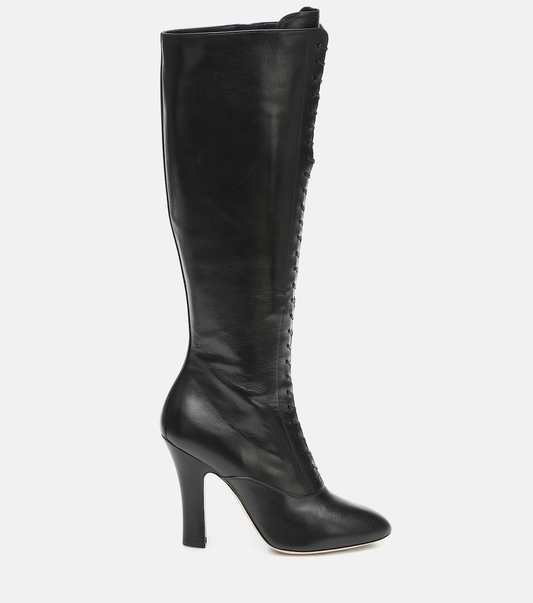 Leather knee-high boots | Miu Miu