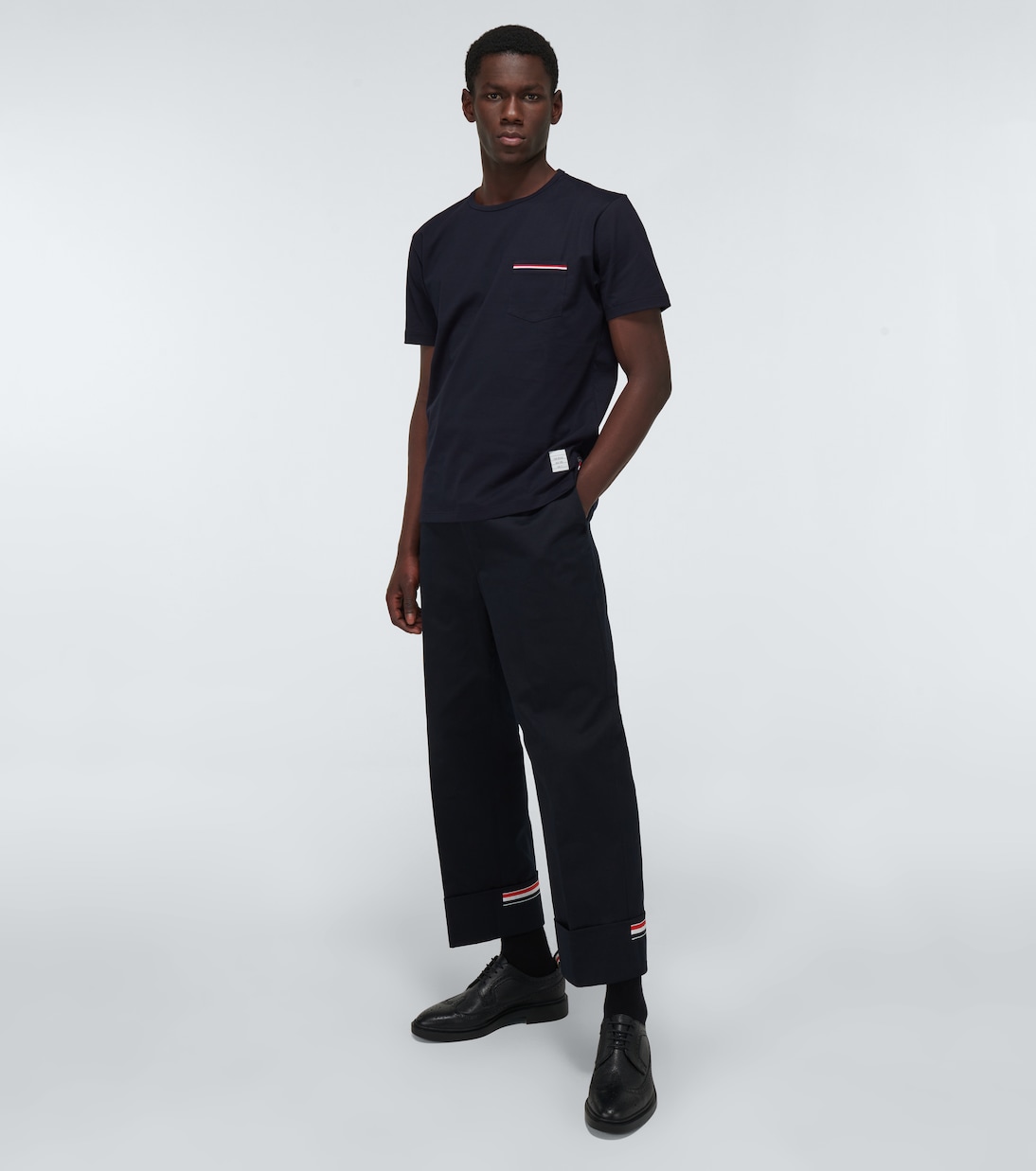 Short-sleeved cotton T-shirt | Thom Browne
