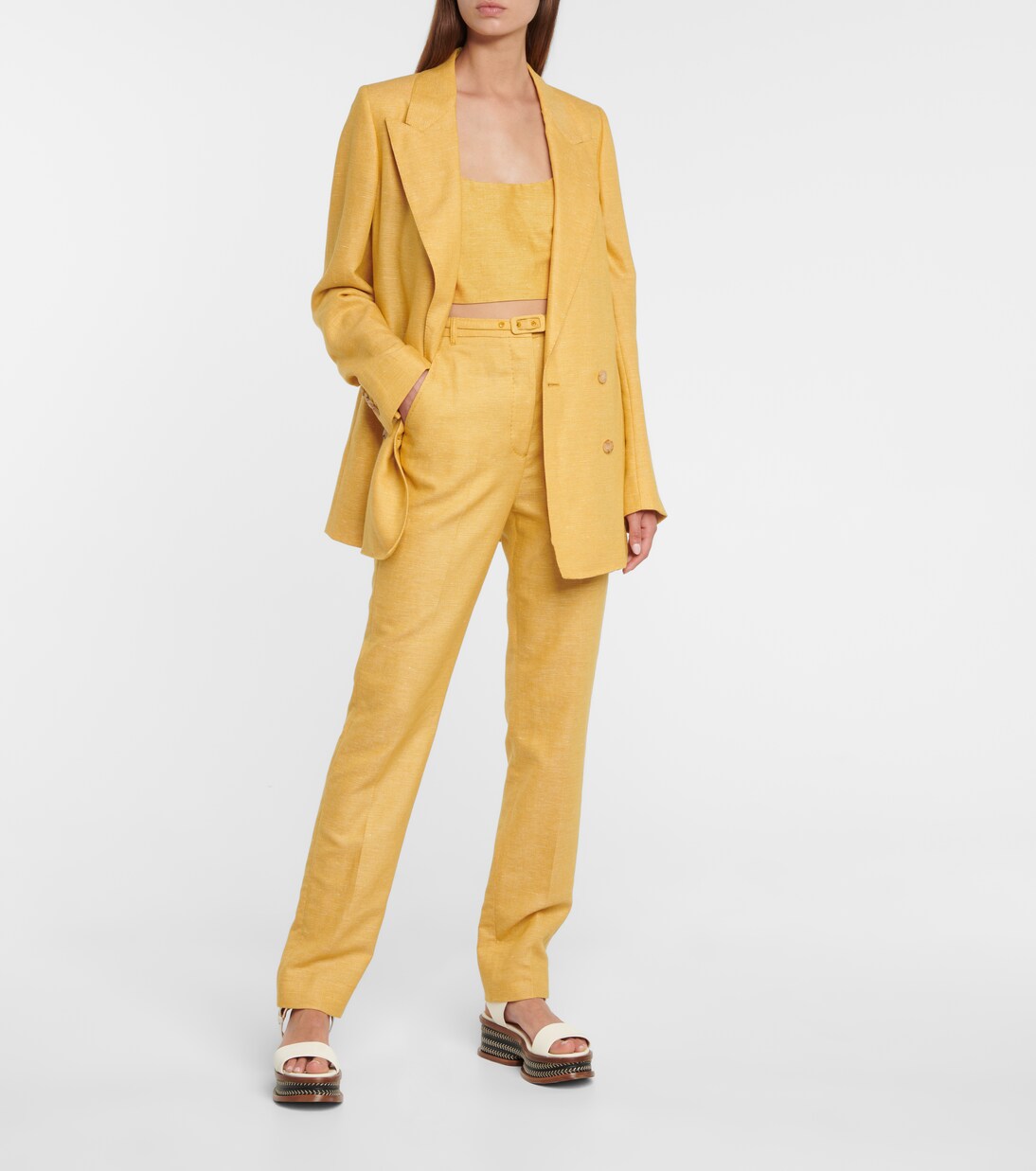 Cropped-Top Joan aus Kaschmir und Leinen | Gabriela Hearst