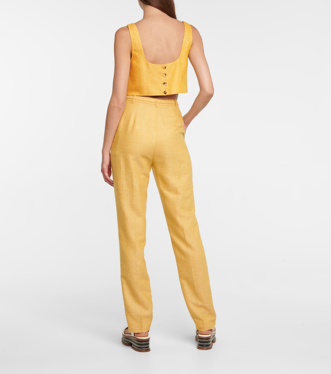 Cropped-Top Joan aus Kaschmir und Leinen | Gabriela Hearst