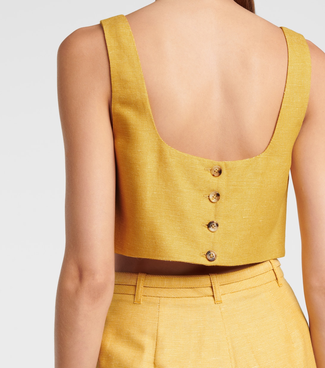 Cropped-Top Joan aus Kaschmir und Leinen | Gabriela Hearst