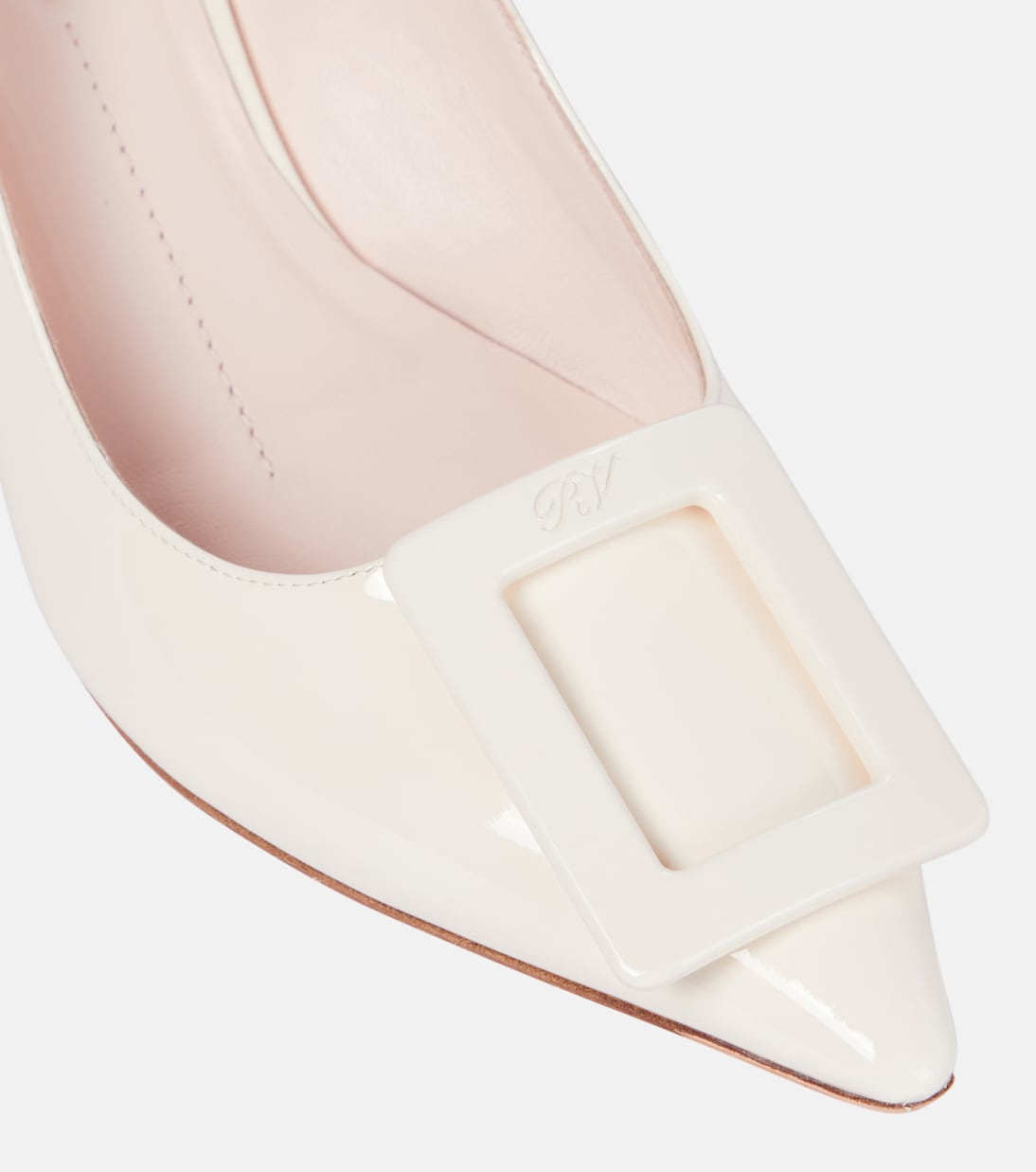 Slingback-Pumps Virgule aus Lackleder | Roger Vivier