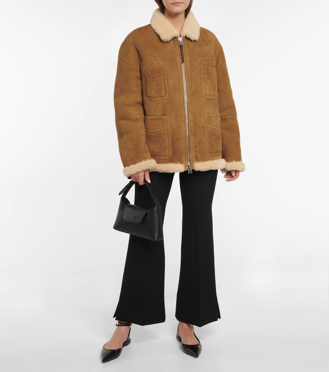 Padlock leather slingback flats | Tom Ford