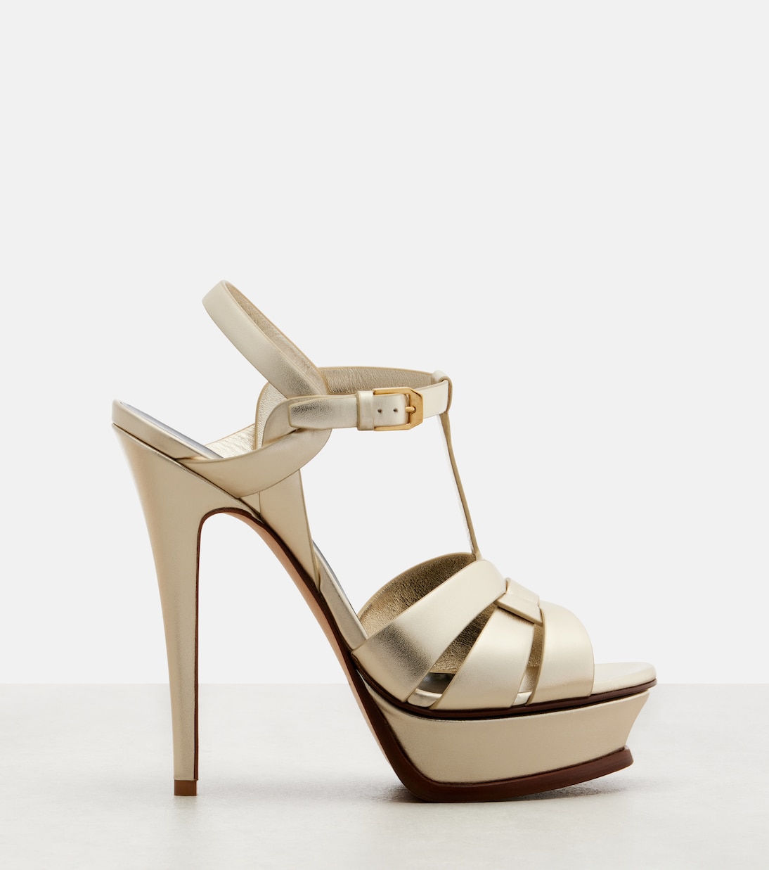 Tribute 135 leather platform sandals | Saint Laurent