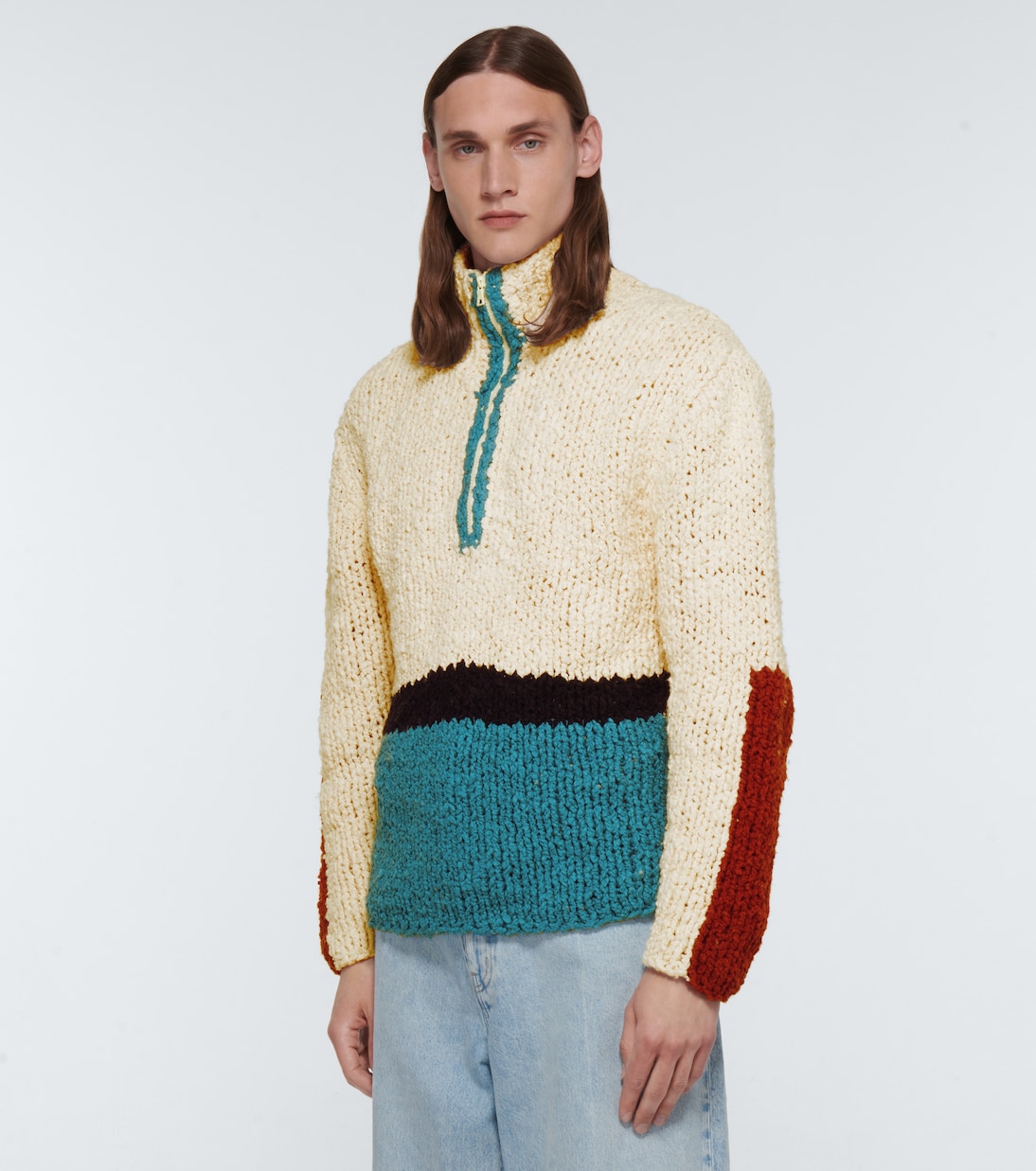 Block N Spiral bouclé sweater | The Elder Statesman
