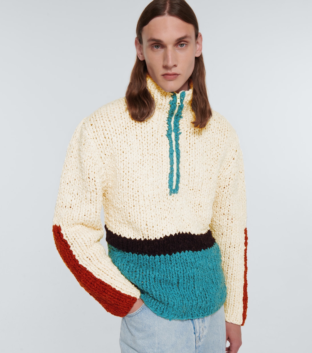 Block N Spiral bouclé sweater | The Elder Statesman