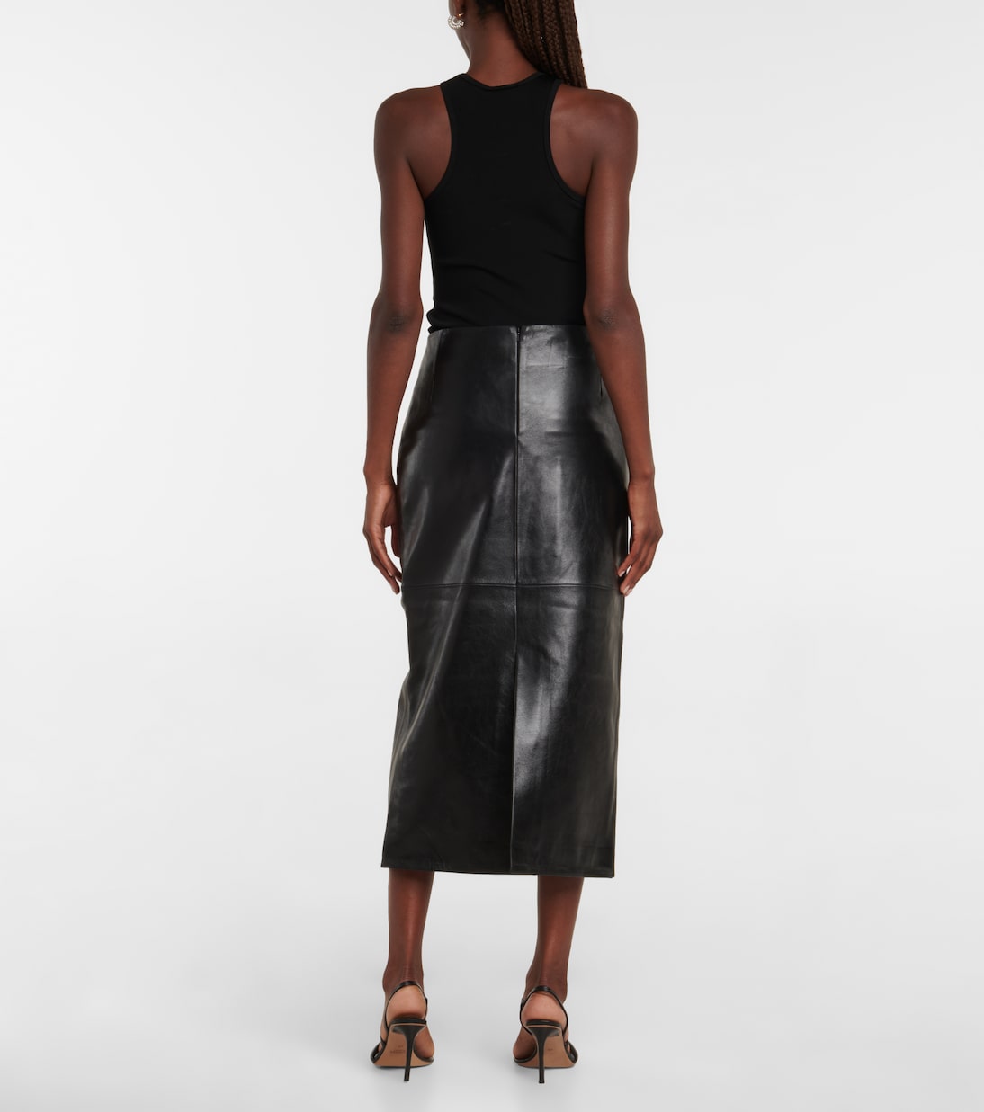 Pencil leather midi skirt | Dodo Bar Or