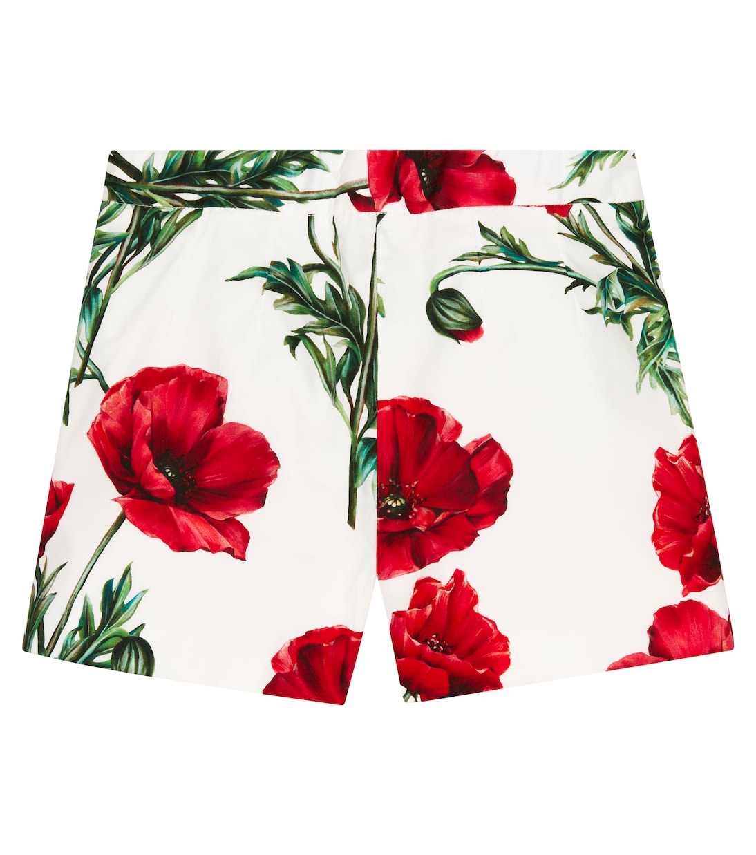 Floral cotton poplin shorts | Dolce&Gabbana Kids
