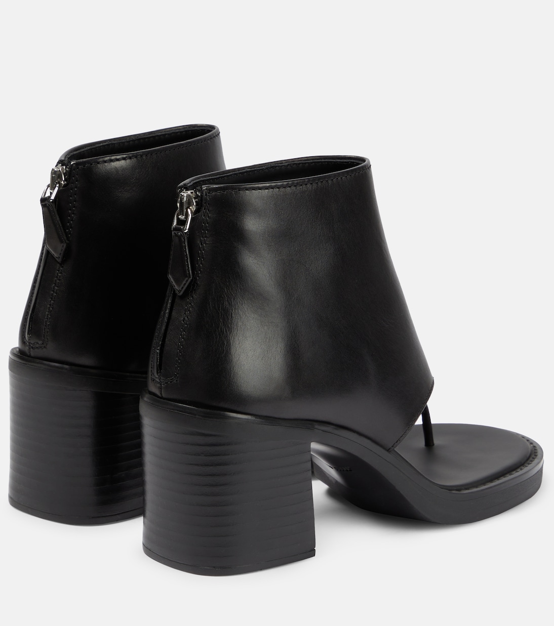 Thong leather ankle sandals | Miu Miu