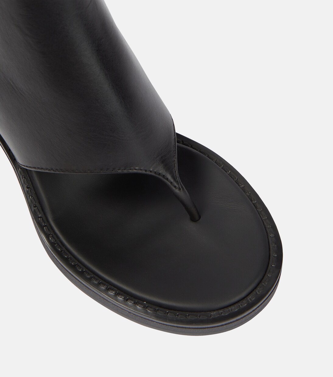 Thong leather ankle sandals | Miu Miu