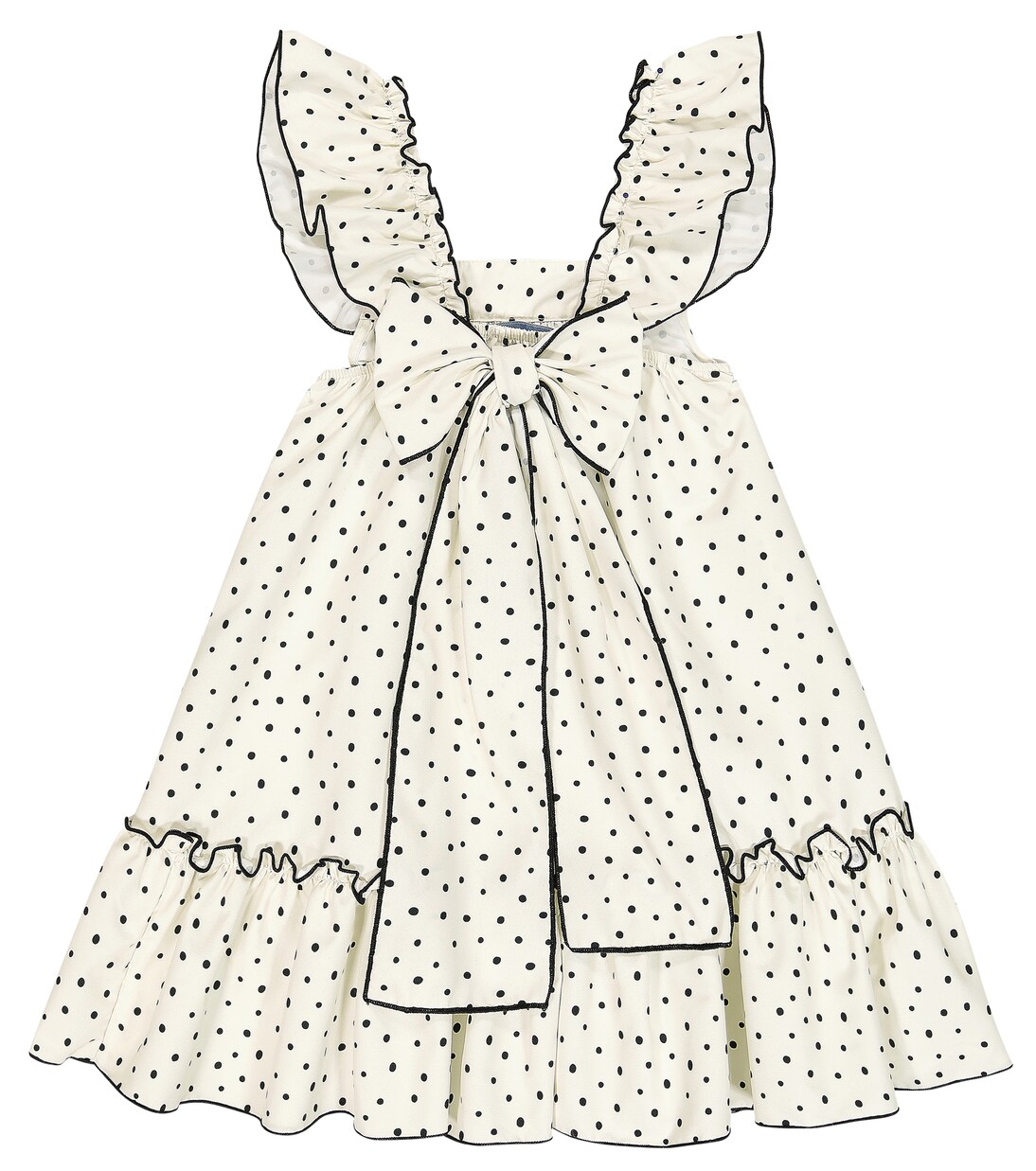 Formentera polka-dot ruffle-trimmed dress | Suncracy