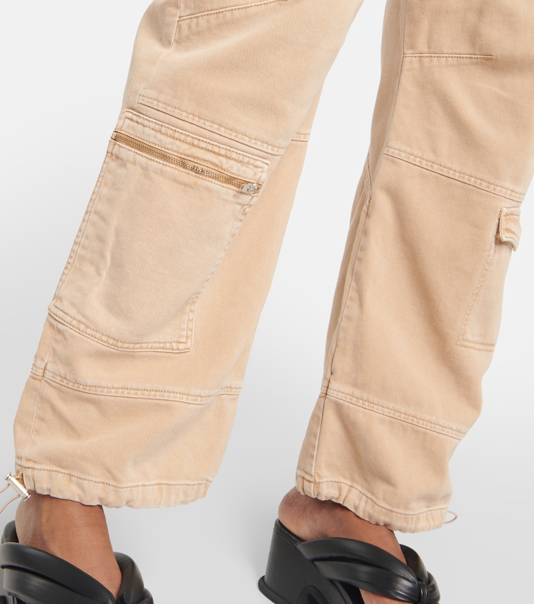 High-Rise-Cargohose aus Denim | Sportmax