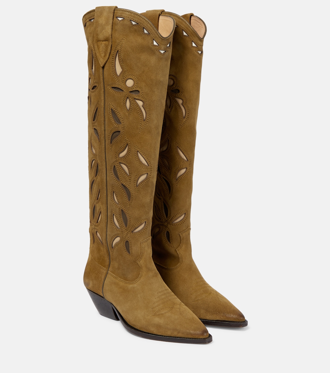 Denvee suede knee-high cowboy boots | Isabel Marant