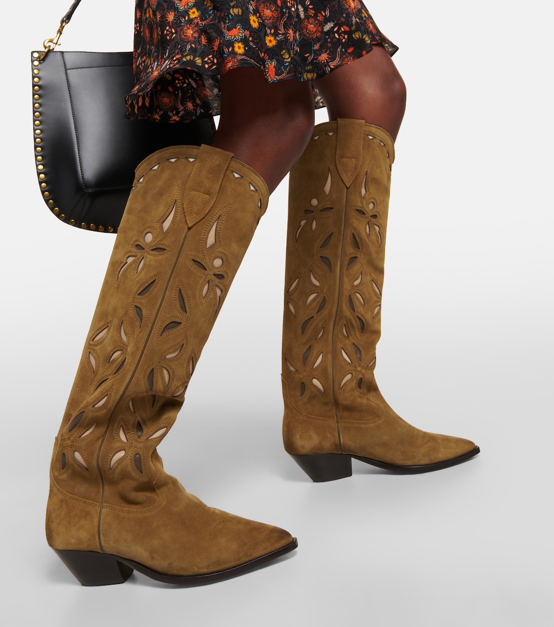 Denvee suede knee-high cowboy boots | Isabel Marant