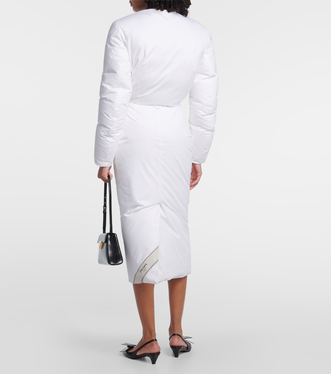 Cropped cotton down jacket | Prada