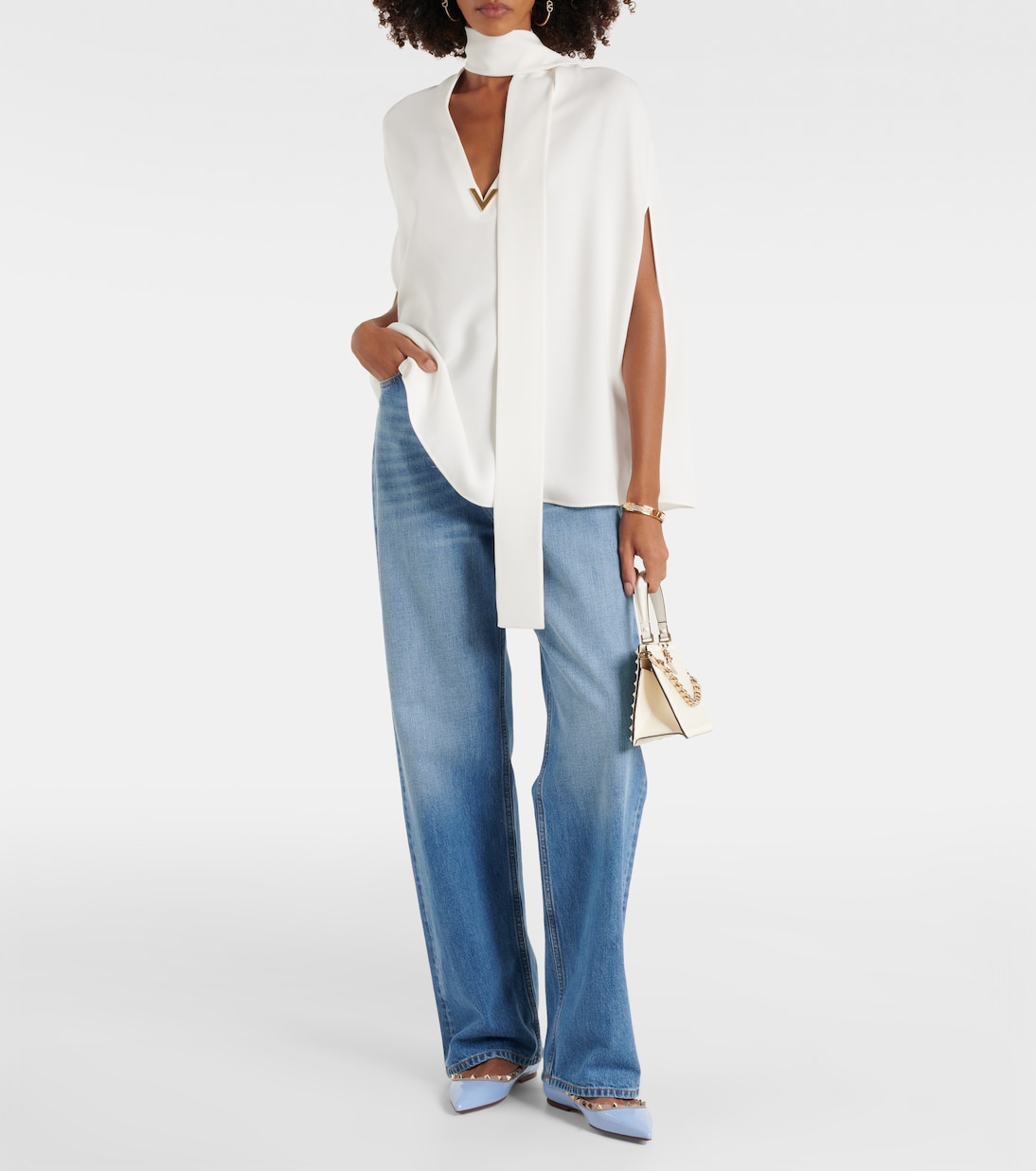 Rockstud patent leather ballet flats | Valentino Garavani