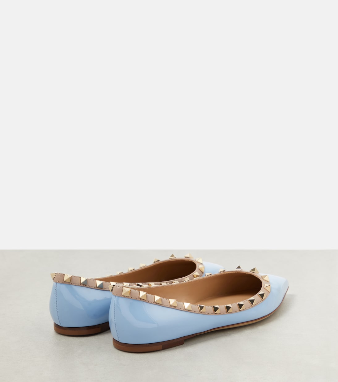 Rockstud patent leather ballet flats | Valentino Garavani