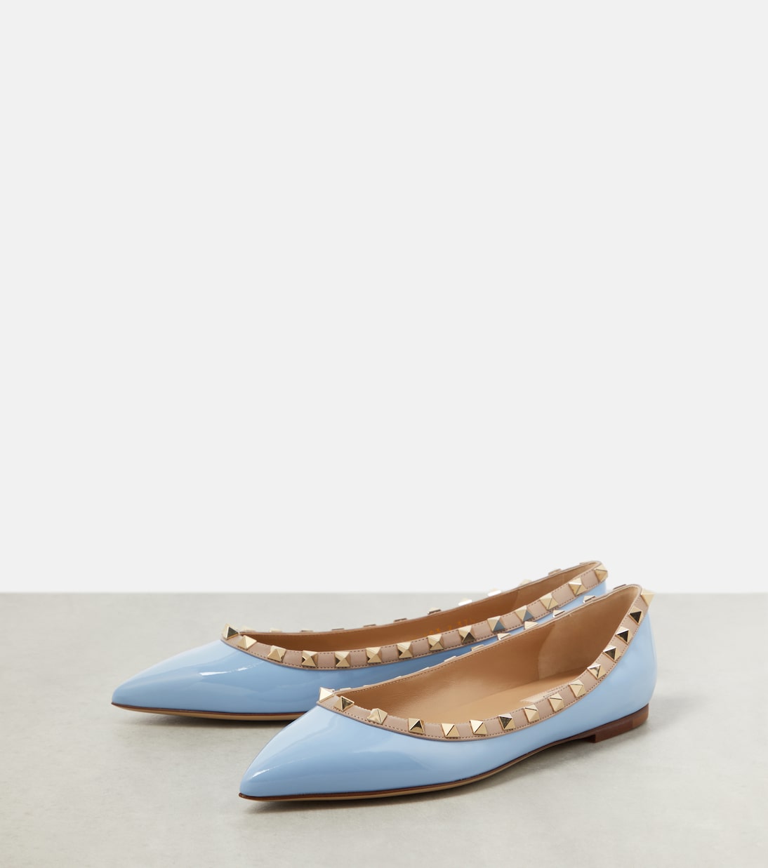 Rockstud patent leather ballet flats | Valentino Garavani