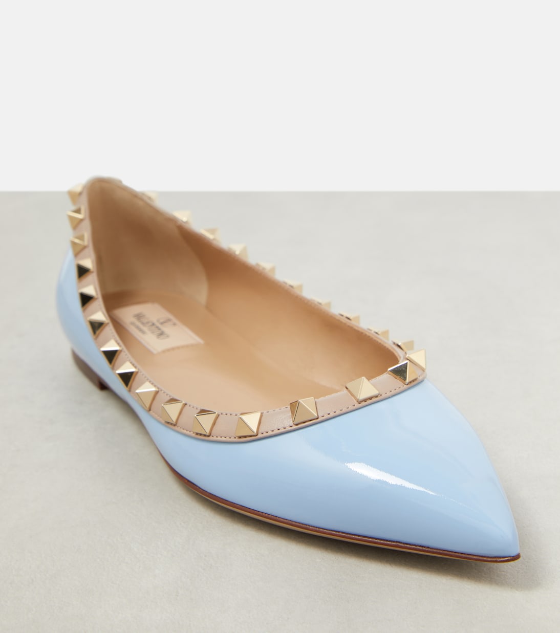 Rockstud patent leather ballet flats | Valentino Garavani