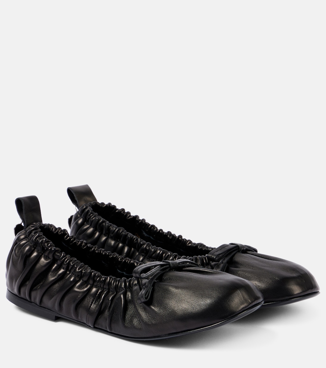 Bow-detail leather ballet flats | Acne Studios