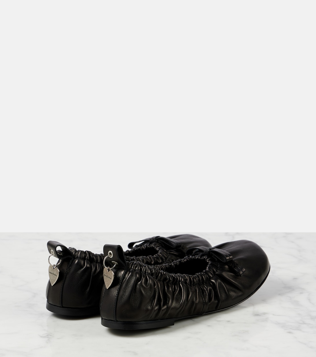 Bow-detail leather ballet flats | Acne Studios