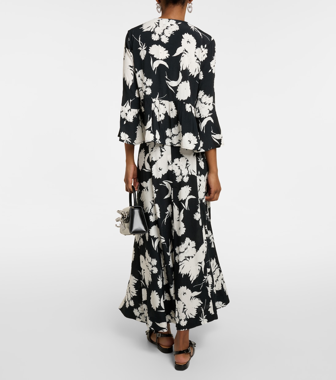 Bedruckte Bluse aus Crêpe | Ganni