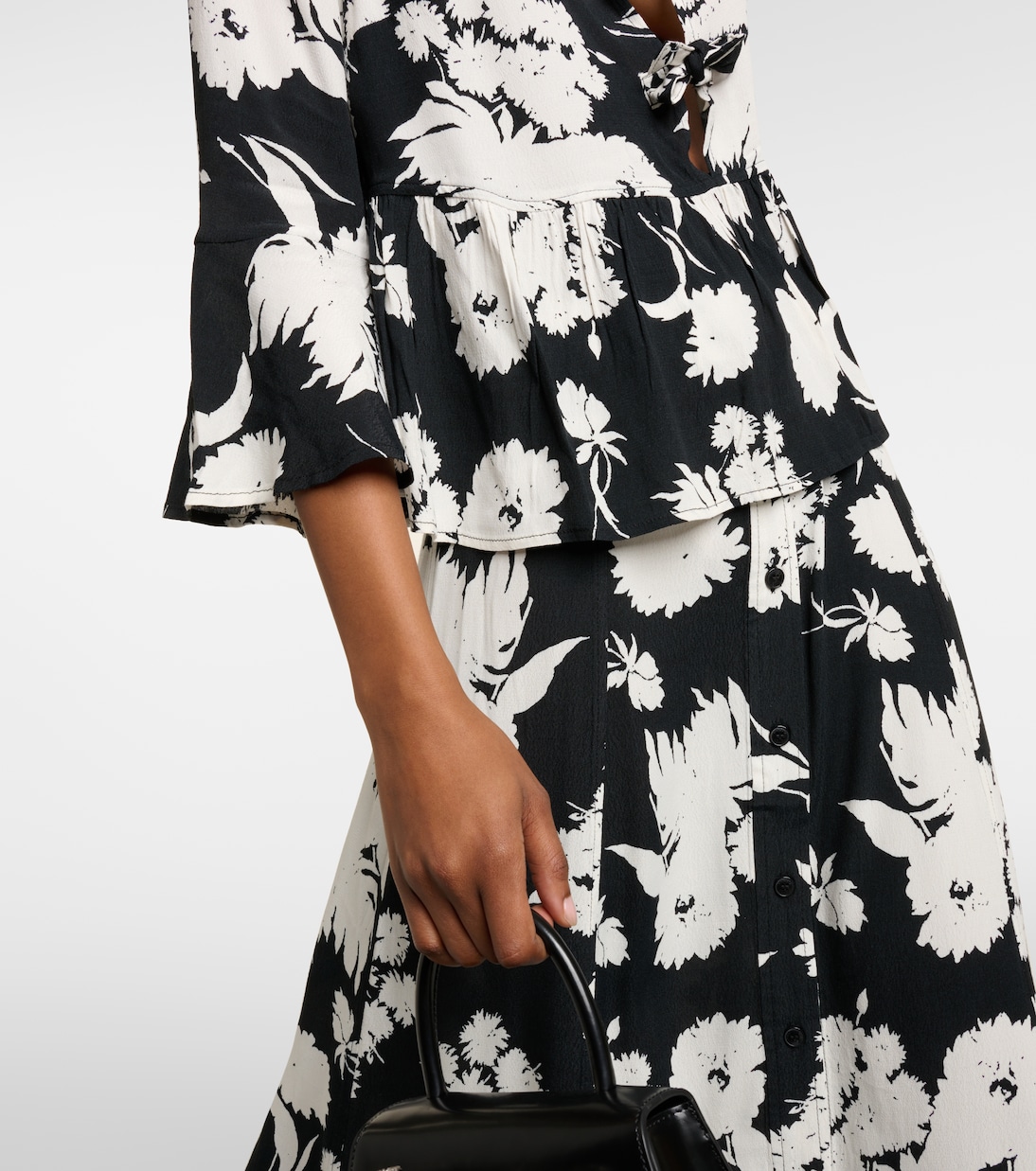 Bedruckte Bluse aus Crêpe | Ganni