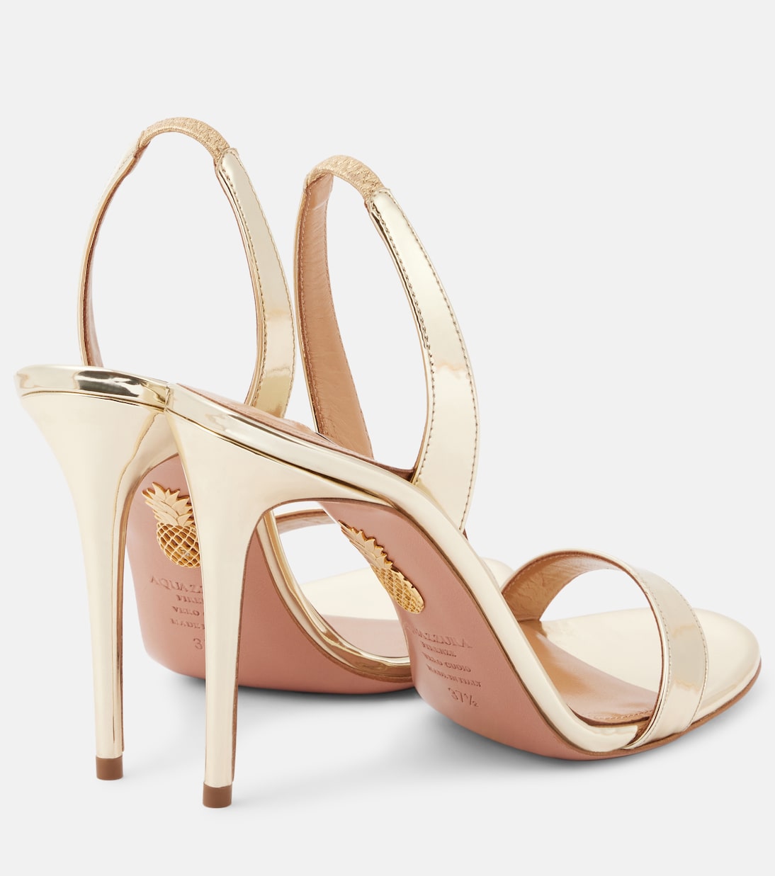 Sandalias So Nude 105 de piel metalizada | Aquazzura
