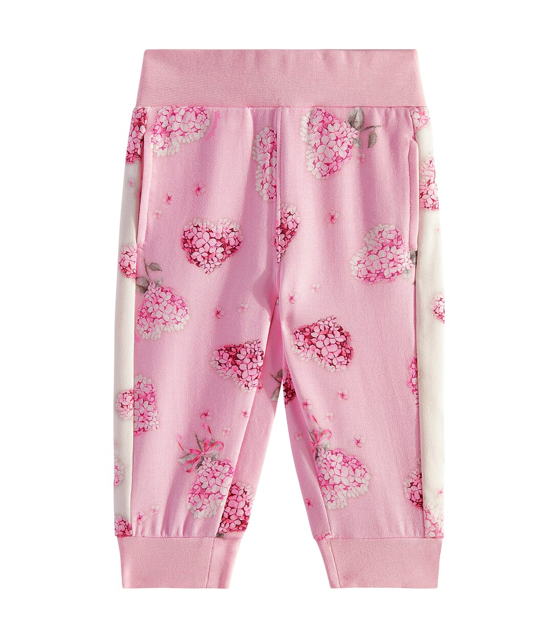 Baby floral cotton-blend jersey sweatpants | Monnalisa