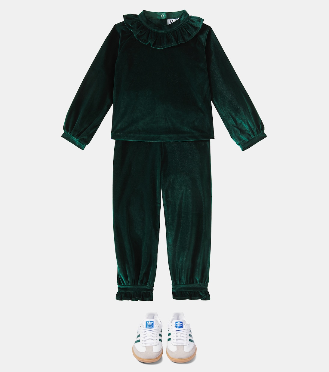 Maggie ruffled velvet blouse | Molo