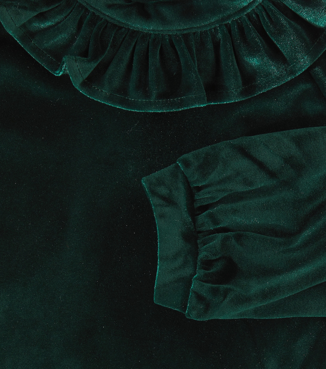 Maggie ruffled velvet blouse | Molo